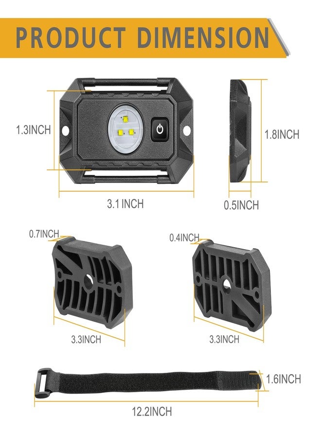 Rfroad Lighting UTV LED Dome Light with Switch, Universal Roll Bar Mount LED White Light Interior Light Utility Roll Cage Inside Light for UTV ATV Polaris Truck Bed RZR Can Am Car Golf Cart - Image 2