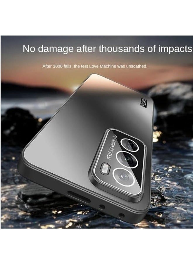Case Compatible with OPPO Reno 12 Pro, Metal Matte Case, Lens Protection Cover Raised Edge Shockproof Light and Thin Design Phone Case Cover Slim Fit - Image 4