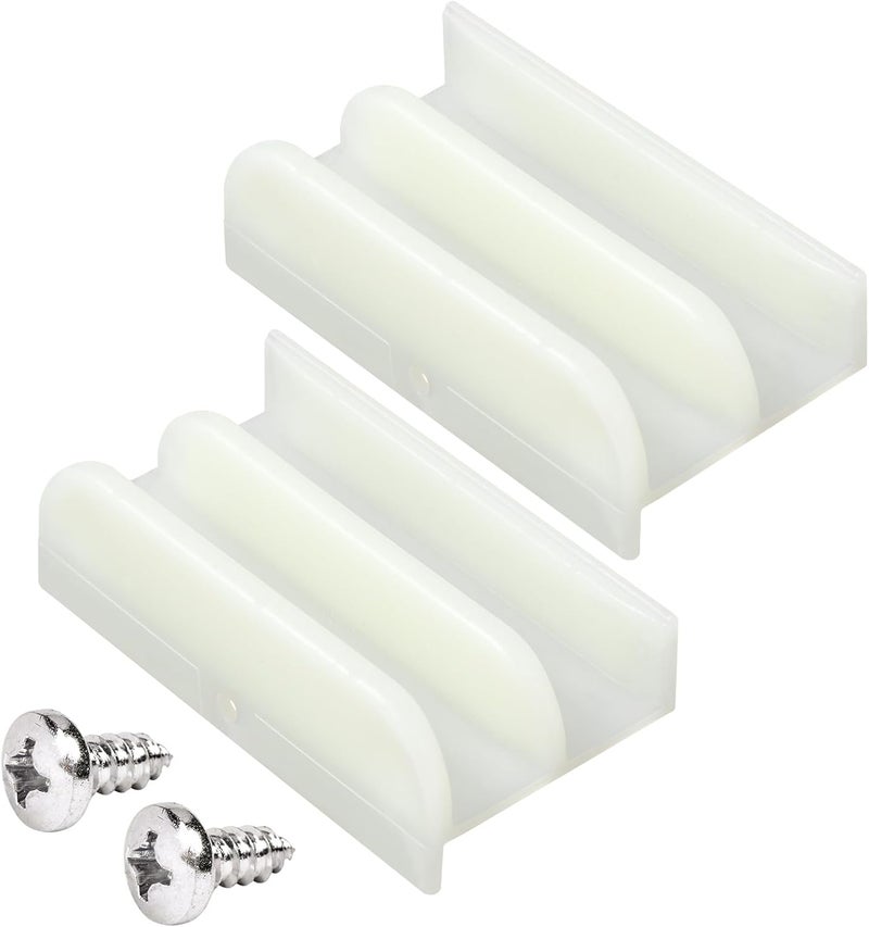 VYH M6219 Sliding Shower Door Bottom Track (Top-Hung Shower Door Track), Suitable for 7/16-inch Thick Glass, 1/2-inch Channels, Glass Shower Door Plastic Track M6219 (2 Pack) - Image 1