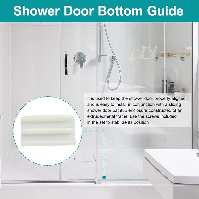 VYH M6219 Sliding Shower Door Bottom Track (Top-Hung Shower Door Track), Suitable for 7/16-inch Thick Glass, 1/2-inch Channels, Glass Shower Door Plastic Track M6219 (2 Pack) - Image 4