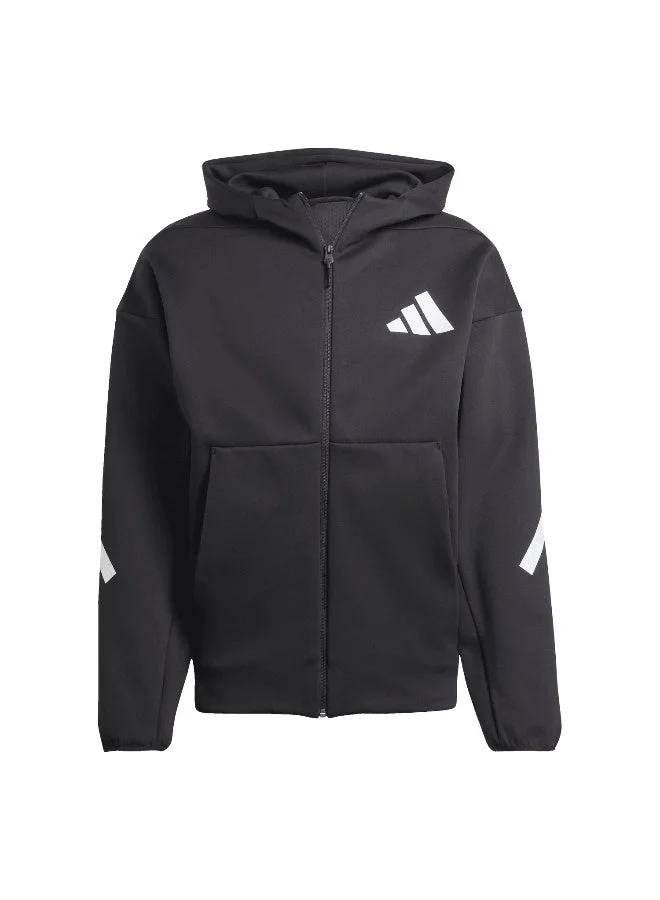 Adidas M Z.N.E. Fz Black Training Track Tops For Men Xs