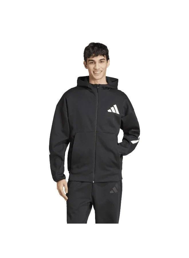 Adidas M Z.N.E. Fz Black Training Track Tops For Men Xs
