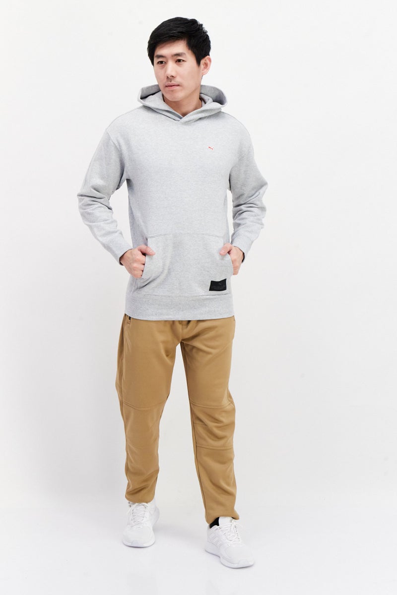 PUMA Puma x AC Milan Men Sportswear Fit Long Sleeve Outdoor Hooded Sweatshirt, Light Grey Heather  - Image 2