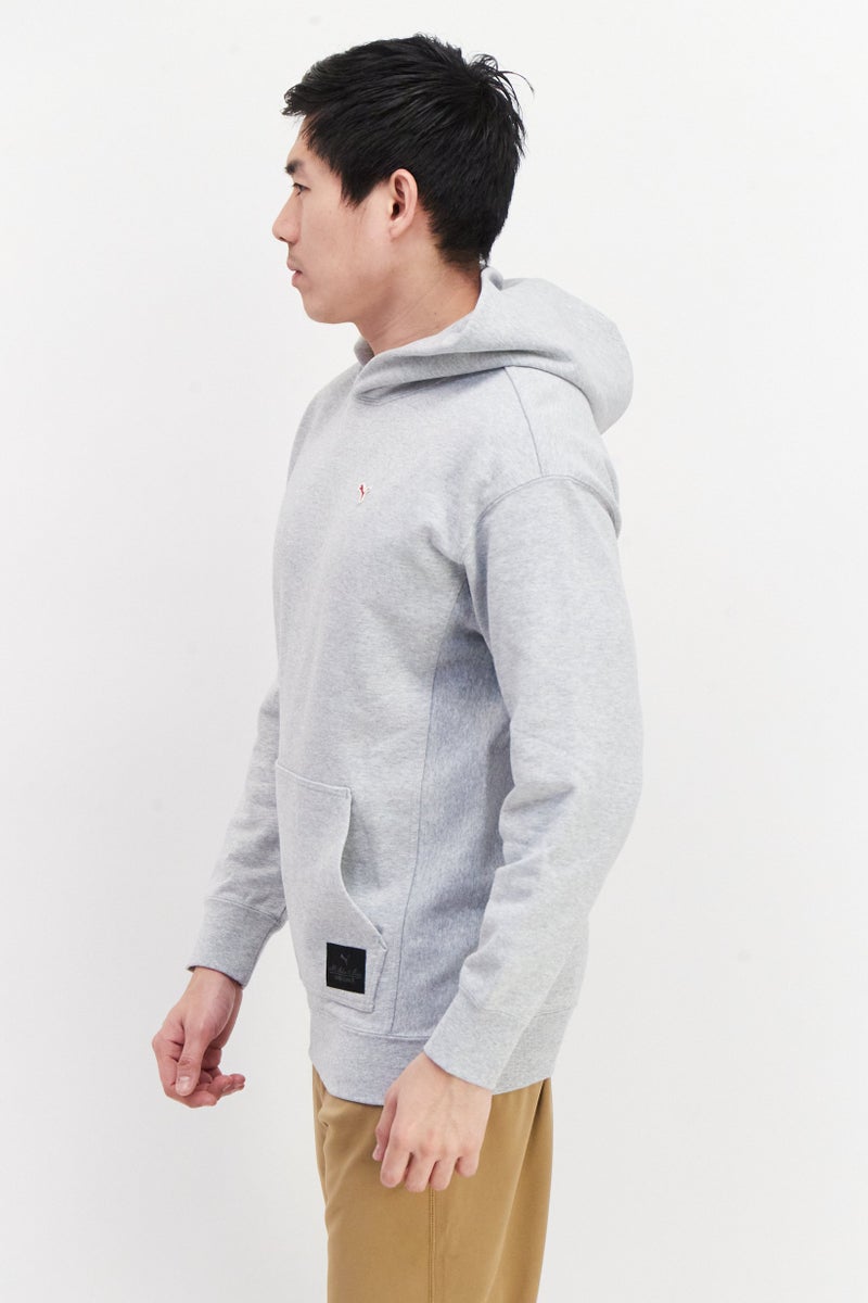 PUMA Puma x AC Milan Men Sportswear Fit Long Sleeve Outdoor Hooded Sweatshirt, Light Grey Heather  - Image 4