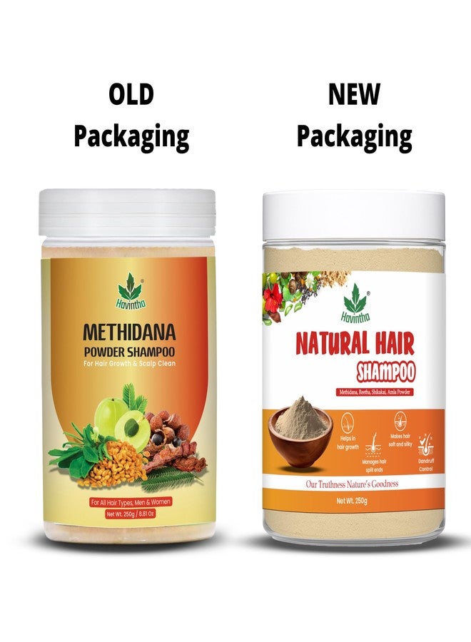 Havintha Hair Shampoo For Hair Growth, Scalp Clean & Anti Hair Fall - 250Gm | With Organic & Natural Methidana Amla Reetha Shikakai Powder | For Men & Women | Oily, Dry, Frizzy & All Hair Types - Image 2