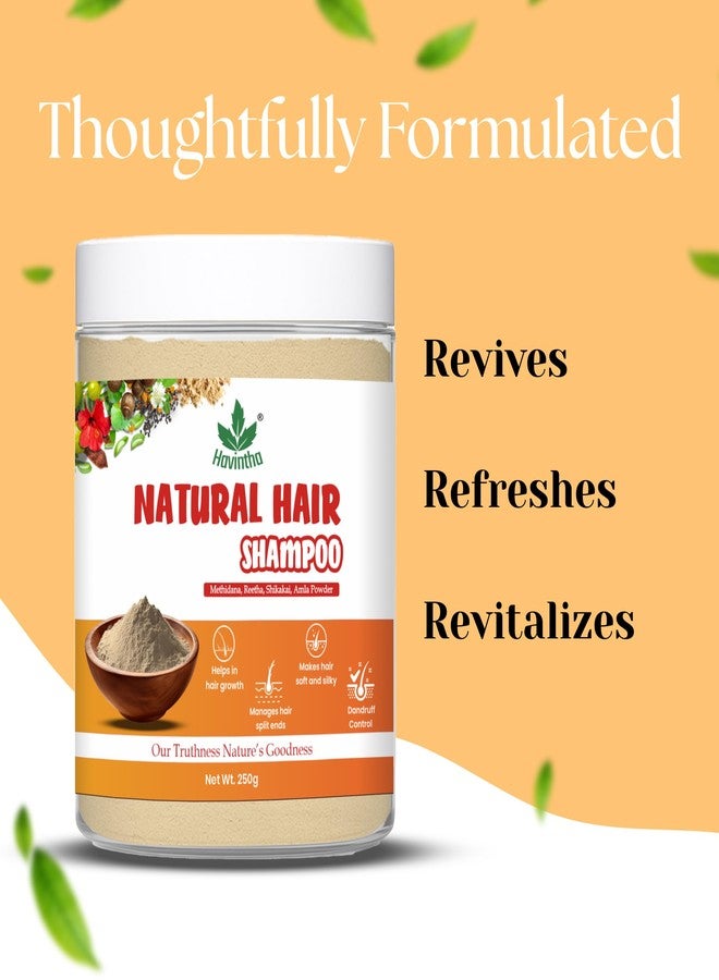 Havintha Hair Shampoo For Hair Growth, Scalp Clean & Anti Hair Fall - 250Gm | With Organic & Natural Methidana Amla Reetha Shikakai Powder | For Men & Women | Oily, Dry, Frizzy & All Hair Types - Image 3