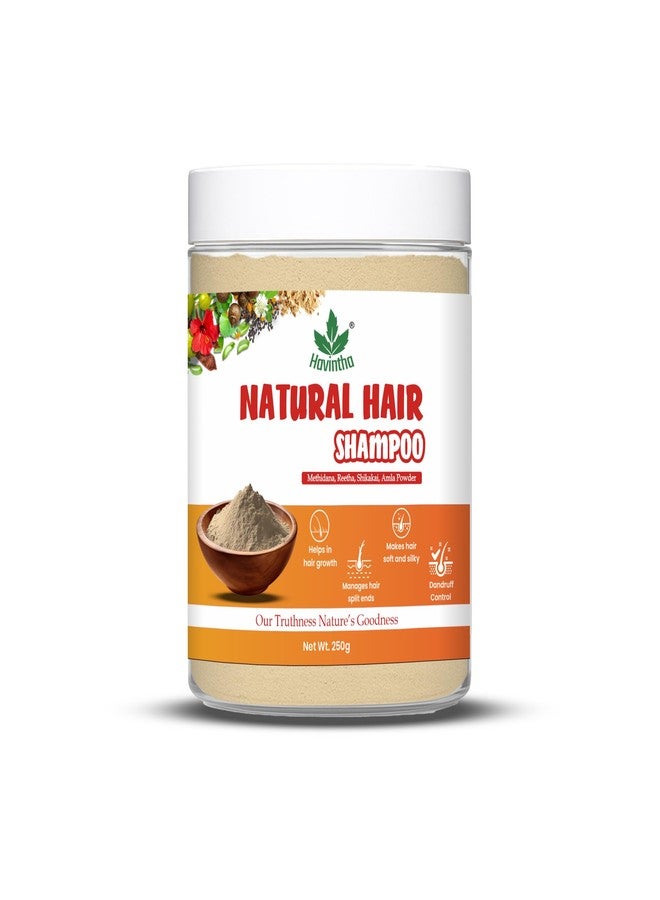 Havintha Hair Shampoo For Hair Growth, Scalp Clean & Anti Hair Fall - 250Gm | With Organic & Natural Methidana Amla Reetha Shikakai Powder | For Men & Women | Oily, Dry, Frizzy & All Hair Types - Image 1