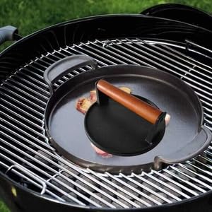 Firsgrill مكابس الشواء من الحديد الزهر Firsgrill مع مقبض خشبي (مدور مع قاع مسطح) - Image 3