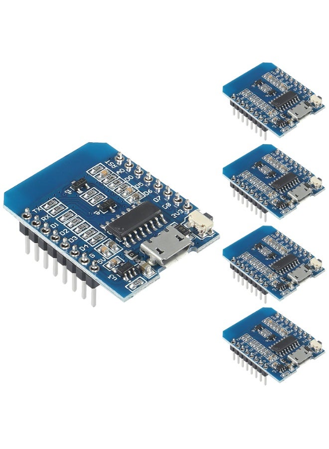 لوحة تطوير واي فاي D1 ميني، وحدة ESP8266 ESP-12F NodeMcu Mini D1، لوحة تطوير إنترنت واي فاي WLAN من WeMos Lua Bytes مع دبوس، لأردوينو، واجهة مايكرو USB (قطعة واحدة)