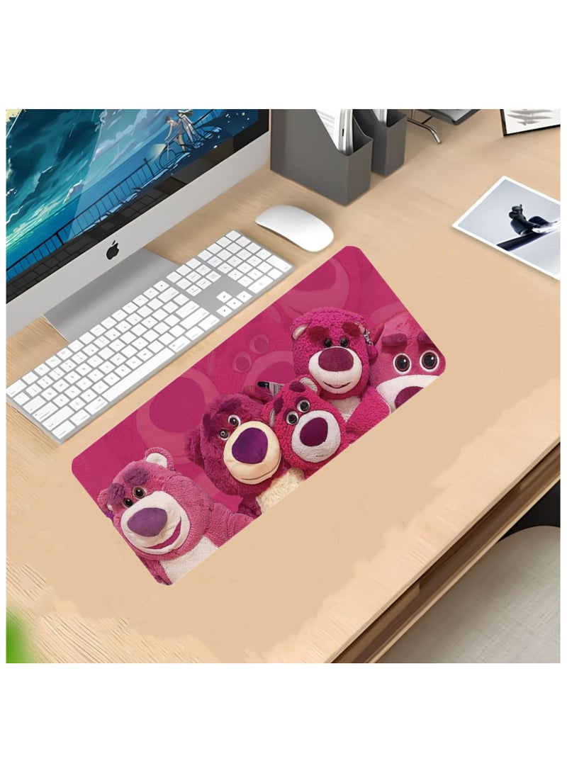 Anna Pink Cartoon Strawberry Bear Non-Slip Mouse Pad - Image 3