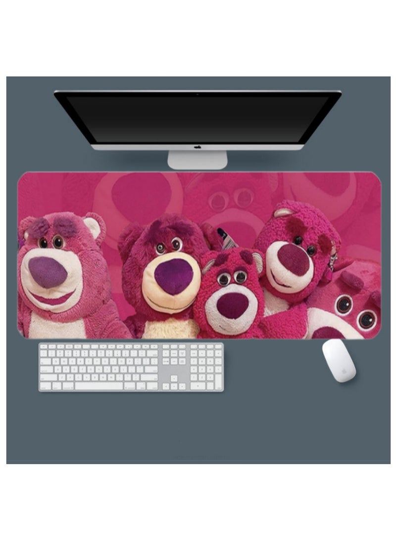 Anna Pink Cartoon Strawberry Bear Non-Slip Mouse Pad - Image 4