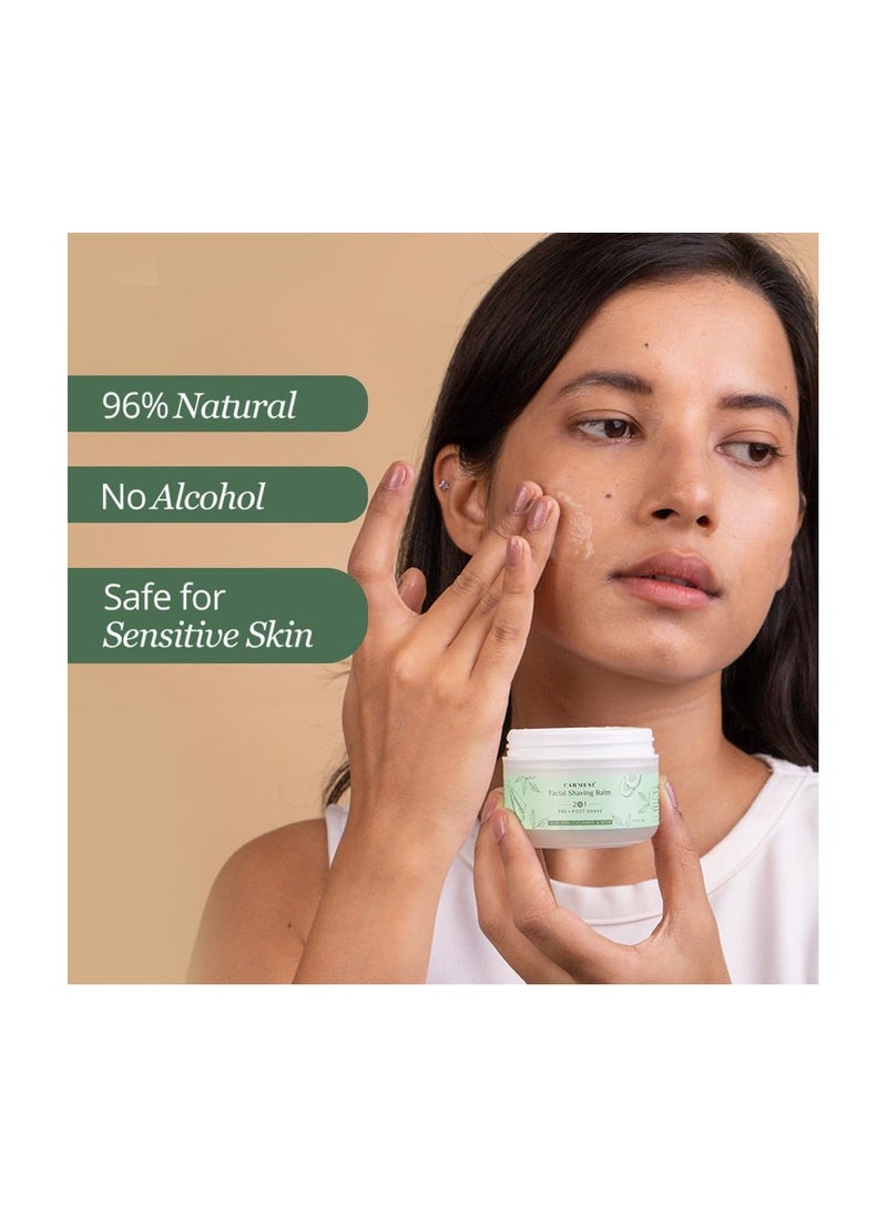 CARMESI Carmesi Facial Shaving Balm for Women | 2-in-1 (Pre + Post-Shave) | Cooling Effect | No Razor Burns | Aloe Vera, Cucumber, Neem | Non-Greasy | For All Skin Types | 50g  - Image 5