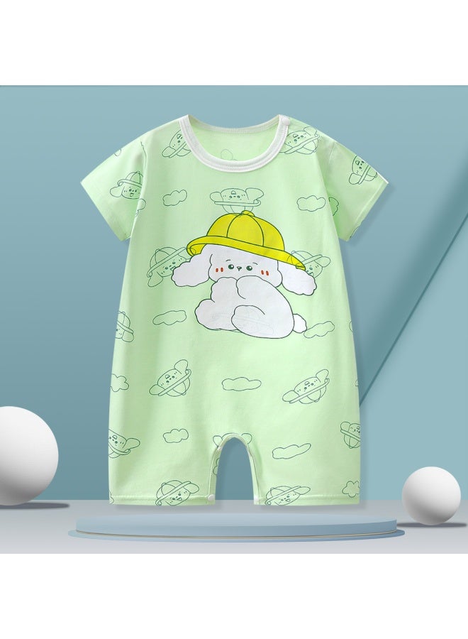 Summer Baby Jompsuit Thin Treasure Clothes Cartoon Newborn Short-sleeved Climbing Clothes Baby Treasure Pajamas