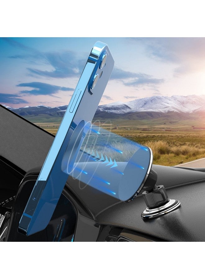 تريون لوحة معدنية لتركيب السيارة المغناطيسي 4 أقراص مع لاصق 3M متوافق مع مغناطيس الهاتف/الهاتف الخلوي حاملات مغناطيسية للسيارات بدون شعار أو فتحة 2 مستطيل 2 مستدير أسود وفضي - Image 3