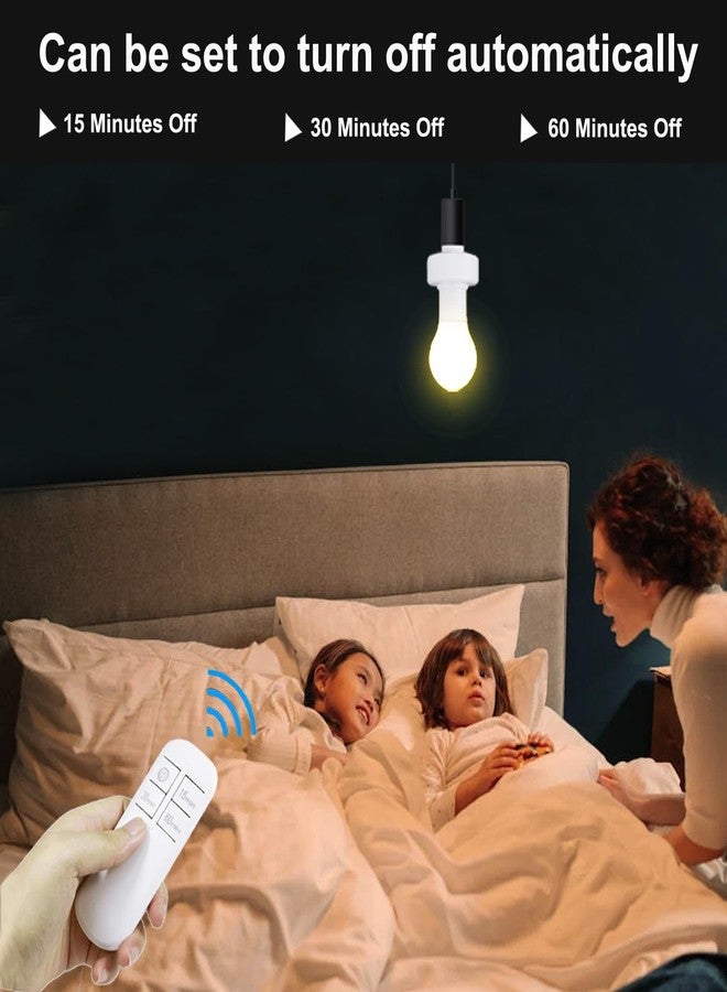 Taigeguang Remote Control Light Socket,Wireless Light Switch Kit with Timer,E26 E27 Bulb Lamp Holder with Remote Control,No Wiring Wall Mounted Controller Switch for Attic,Garage,Stairwell(2 Pack) - Image 2