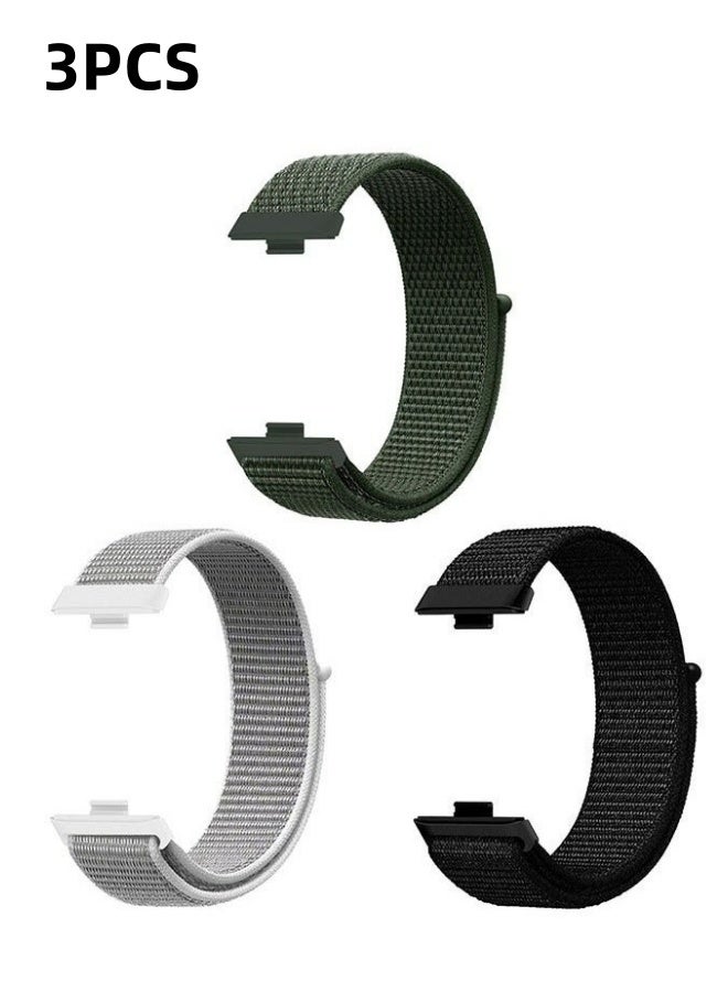 3 حزم نايلون فيلكرو حلقة الشريط لشركة هواوي ساعة تناسب 3 تناسب 4 برو استبدال سوار مريح متين للرياضة اليومية اللياقة البدنية في الهواء الطلق - Image 1