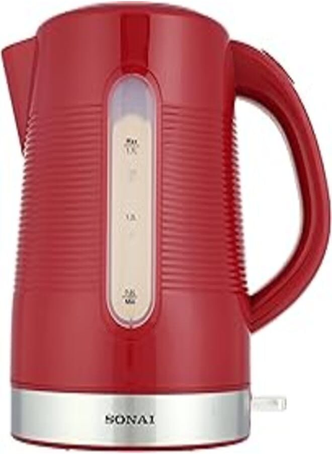 Sonai Sonai Kettle, stainless steel heating plate and automatic,1.7 L, 2200 Watt,Red,SH -3888 