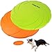 Prime Pets Dog Flying Disc 2 Pack 7 Inch Durable Dog Toys Nature Rubber Floating Flying Saucer for Water Pool Beach Orange and Green - Image 3