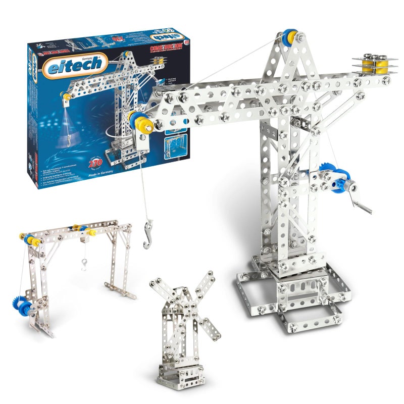Eitech Crane and Windmill Construction Set and Educational Toy - Intro to Engineering and STEM Learning, Steel (10005-C05) - Image 1
