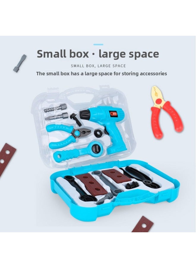 Children's Simulation Electric Drill Screwdriver Play House Boy DIY Educational Toy Portable Repair Tool Suit-Color:6647-1 - Image 3