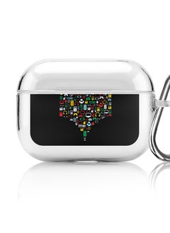 Stylizedd Classic Clear printed Case for Apple AirPods Pro 2nd Generation Thin Transparent Cover [Designed for Apple AirPods Pro 2nd Generation] - Convergence (Black)  - Image 1