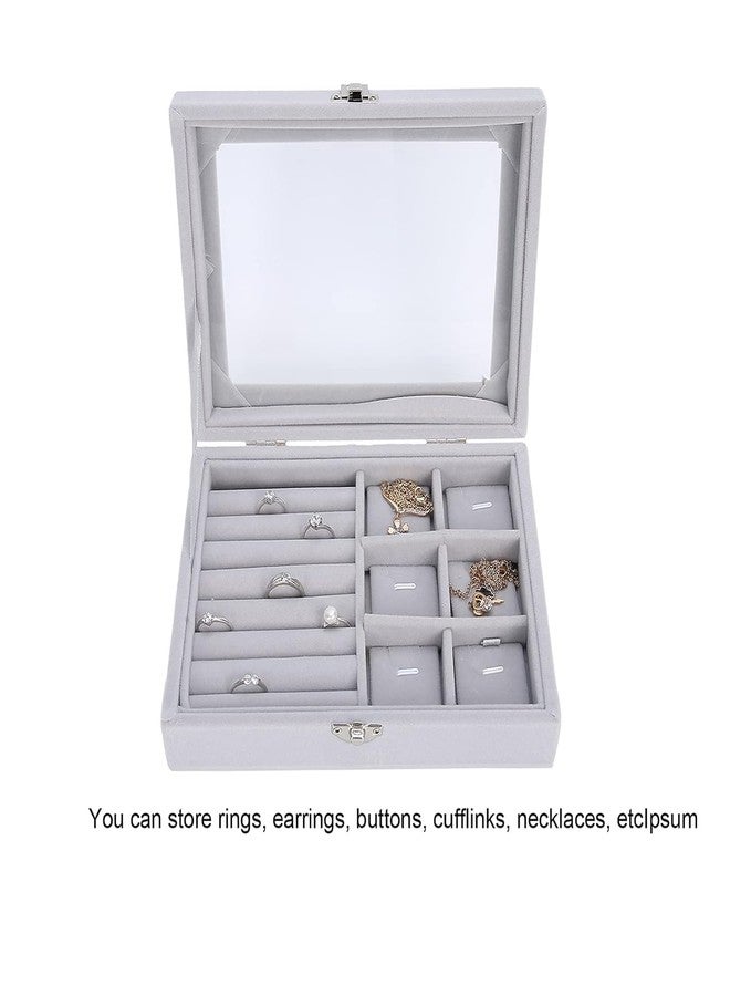SEMNOX CREATION Jewelry Organizer Box, Jewelry Box Small Travel Jewelry Case Travel Jewelry Organizer Case Earring Storage Box for Necklaces Rings Bracelets - Image 2