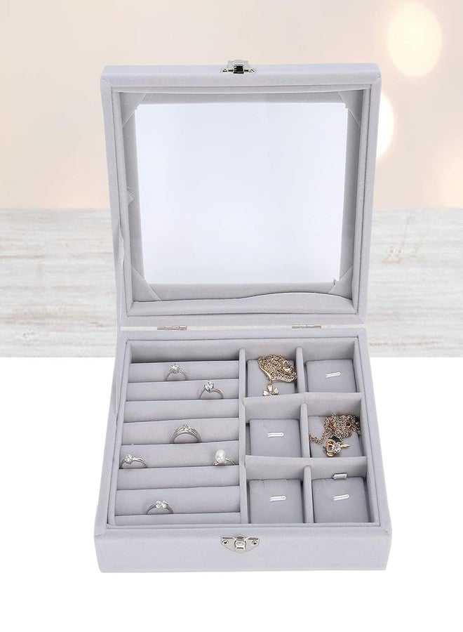 SEMNOX CREATION Jewelry Organizer Box, Jewelry Box Small Travel Jewelry Case Travel Jewelry Organizer Case Earring Storage Box for Necklaces Rings Bracelets - Image 3