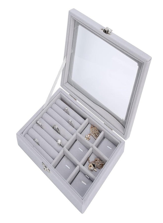 SEMNOX CREATION Jewelry Organizer Box, Jewelry Box Small Travel Jewelry Case Travel Jewelry Organizer Case Earring Storage Box for Necklaces Rings Bracelets - Image 1