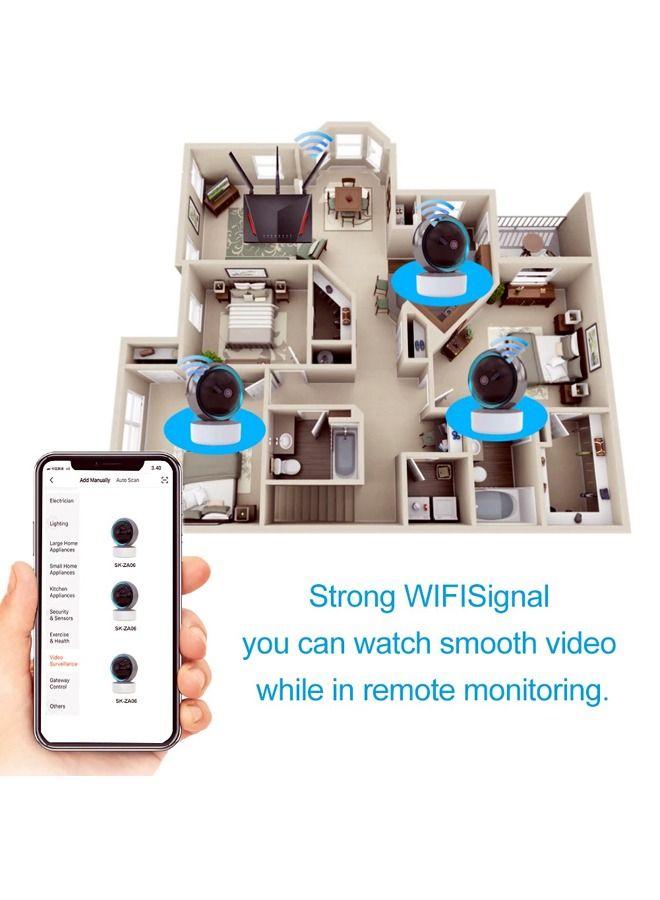 Motionwell Wifi Camera for Home Wireless Security Surveillance CCTV Camera Baby Camera Wifi Security Camera 5MP (5 pcs with Free 128GB Memory Card ONE pcs) - Image 5