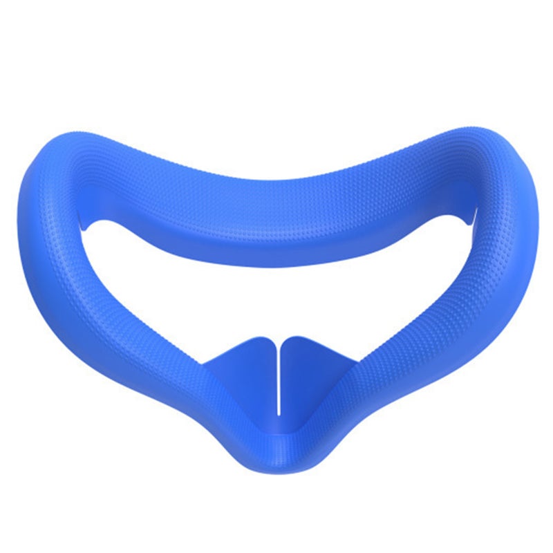 Silicone Face Cover Blue: Skin-friendly Soft High-quality Silicone - Light Blocking Sweatproof Washable Eye Cover for Oculus Quest 2 VR Gaming Immersive Experience - Image 1