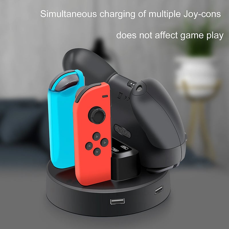 Fast Charging Dock for Switch with Joy-Con Support and Pro Controller Charging, Black