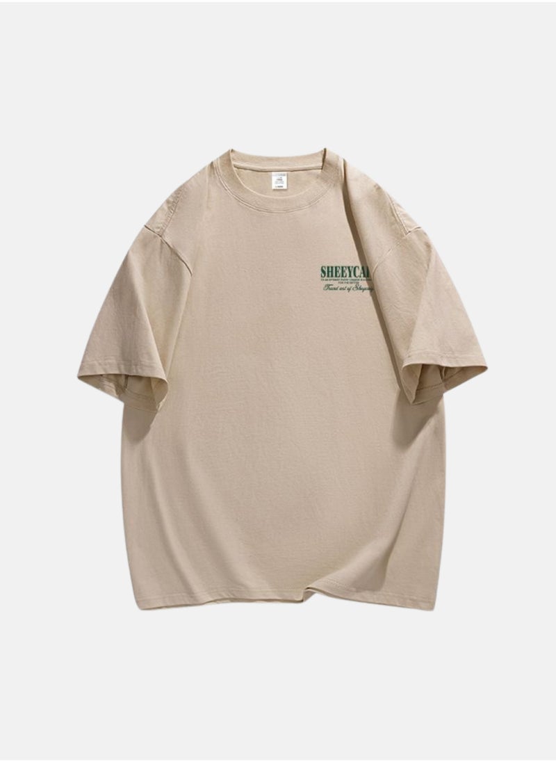 Thirty-One SHEEYCAIY Printed Brown Unisex Oversized T-shirt  - Image 1