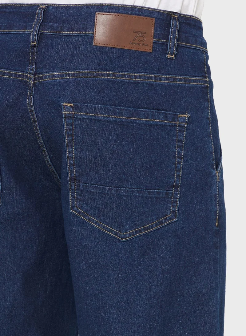 سفنتي فايف Mens Basic Baggy Jeans