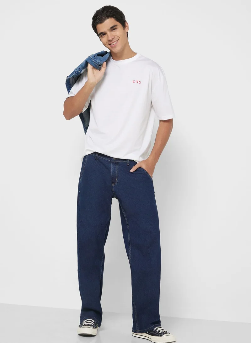 سفنتي فايف Mens Basic Baggy Jeans