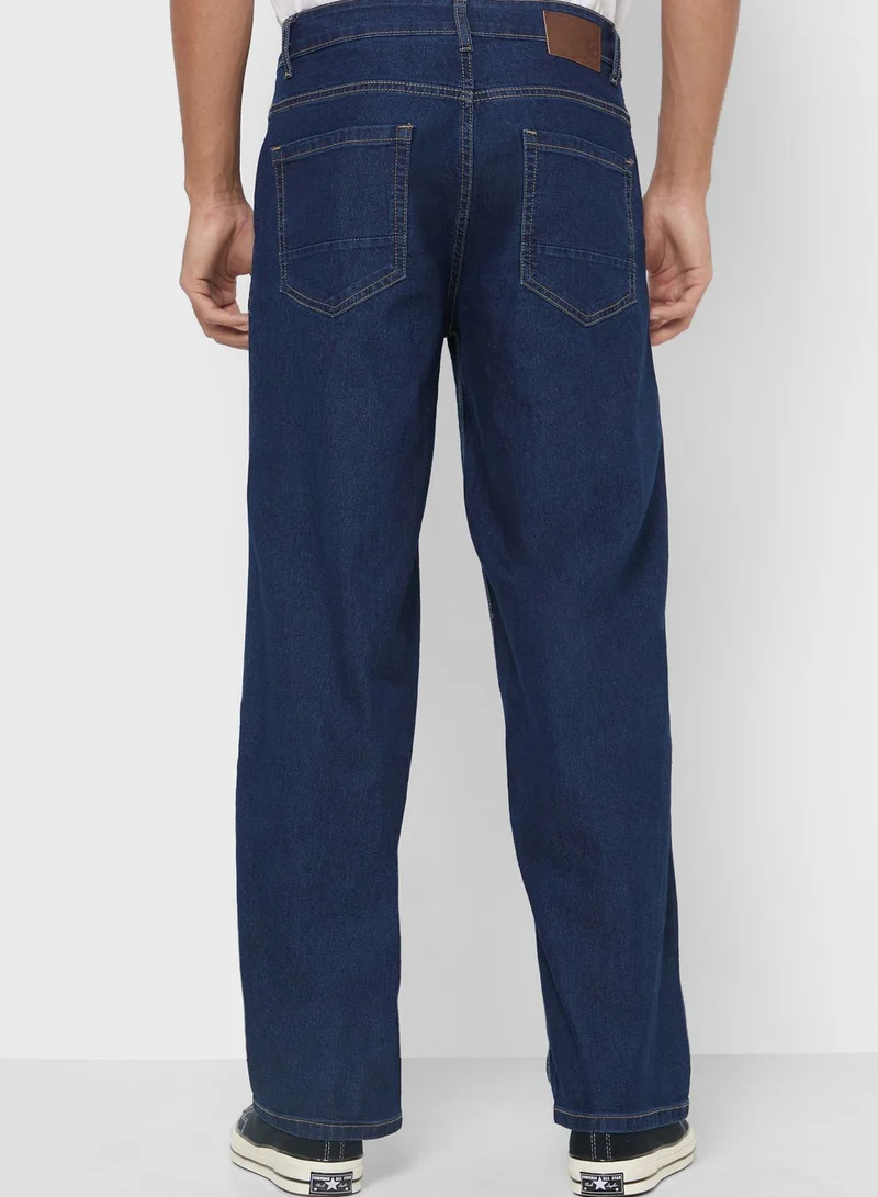 سفنتي فايف Mens Basic Baggy Jeans