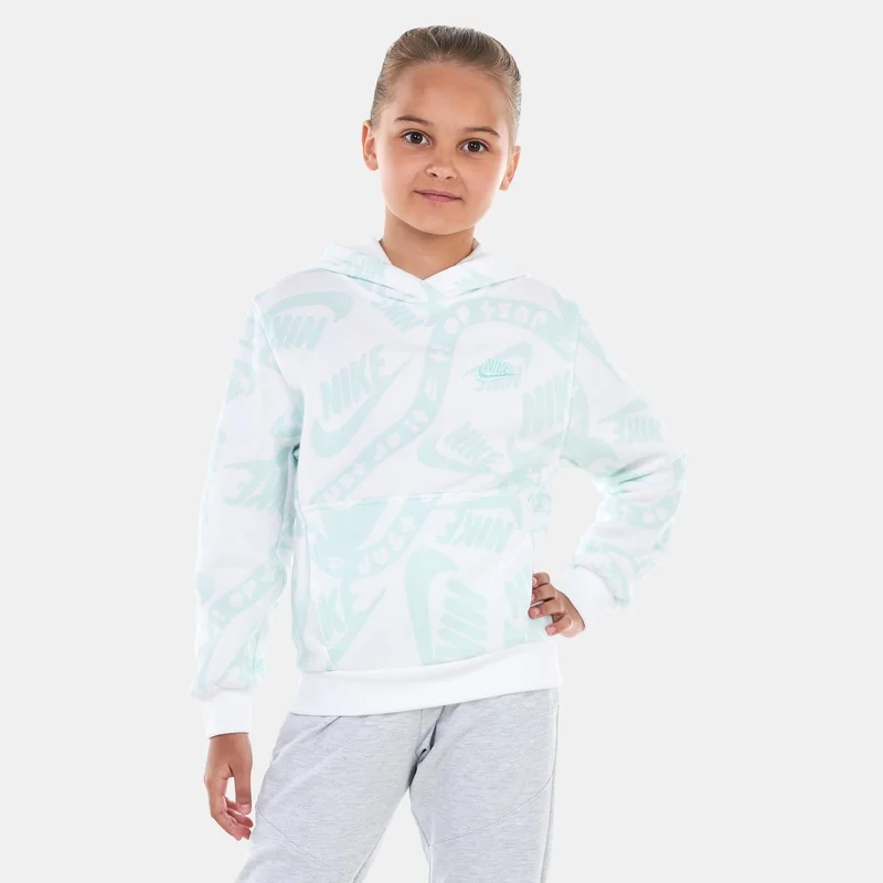 Nike Kids' Club Fleece Printed Pullover Hoodie