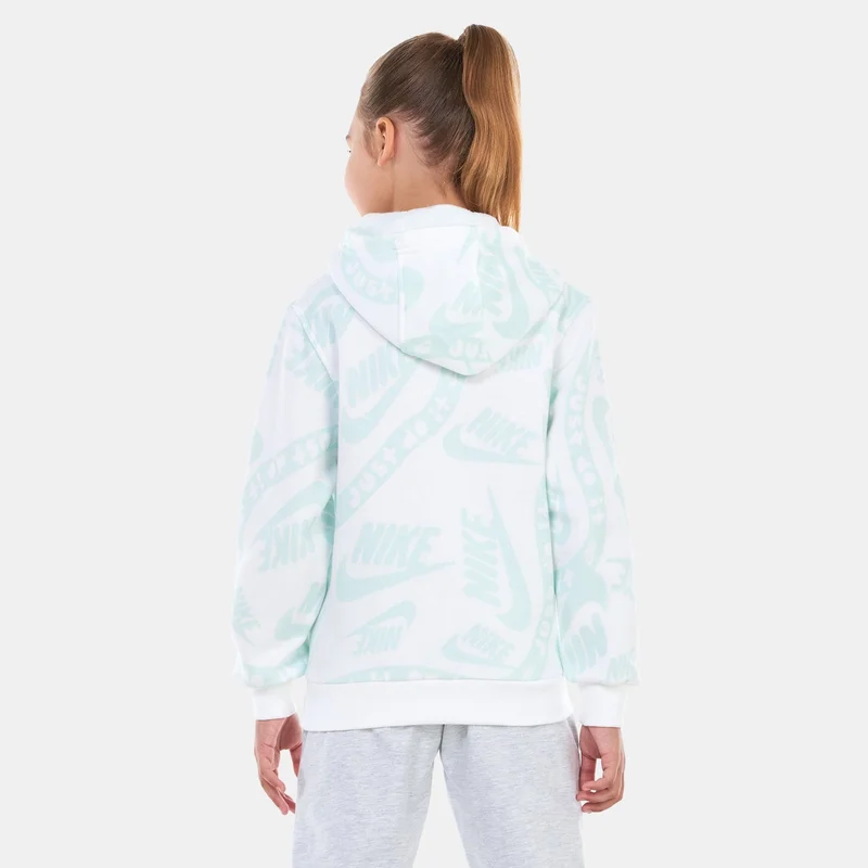 Nike Kids' Club Fleece Printed Pullover Hoodie