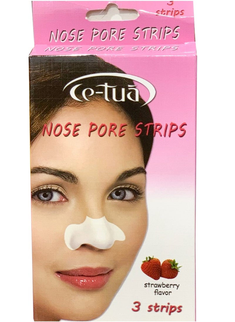 Ce-tua Ce-Tua Nose Pore Strips Strawberry Flavor - 3 Strips 