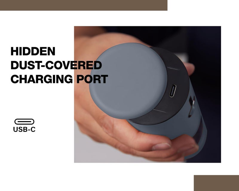 GORMODE Stainless Steel Electric Salt and Pepper Grinder Set (Wedgwood Blue) - 2 Pack Rechargeable Mills with LED Light, 6 Adjustable Grind Modes & Rustproof Design - Premium Kitchen Tool with USB-C Charging - Image 5