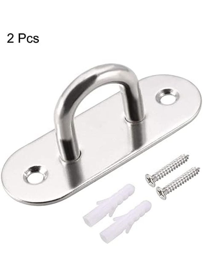 خطاف سقف من الفولاذ المقاوم للصدأ لوحة عين الوسادة 100 مم × 36.5 مم × 40 مم تركيب على الحائط قطعتان - Image 4