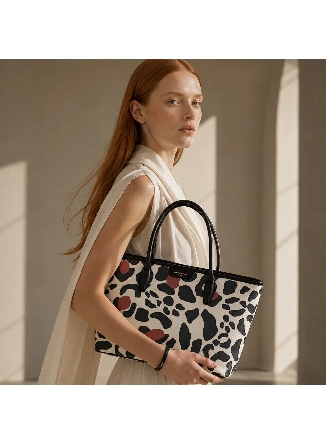 David Jones  David Jones cow print Large Tote bag- Shoulder tote bag for casual and everyday model cm7676- funky design David Jones Leather bag for women for Women | Best Price UAE
