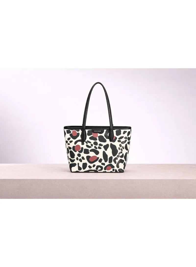 David Jones  David Jones cow print Large Tote bag- Shoulder tote bag for casual and everyday model cm7676- funky design David Jones Leather bag for women for Women | Best Price UAE