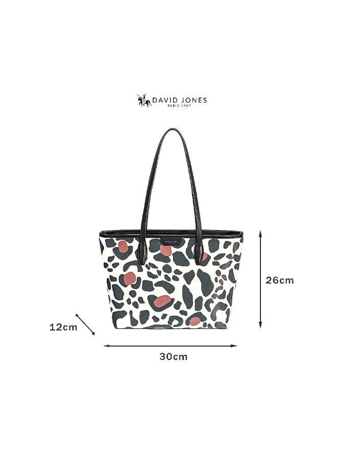 David Jones  David Jones cow print Large Tote bag- Shoulder tote bag for casual and everyday model cm7676- funky design David Jones Leather bag for women for Women | Best Price UAE