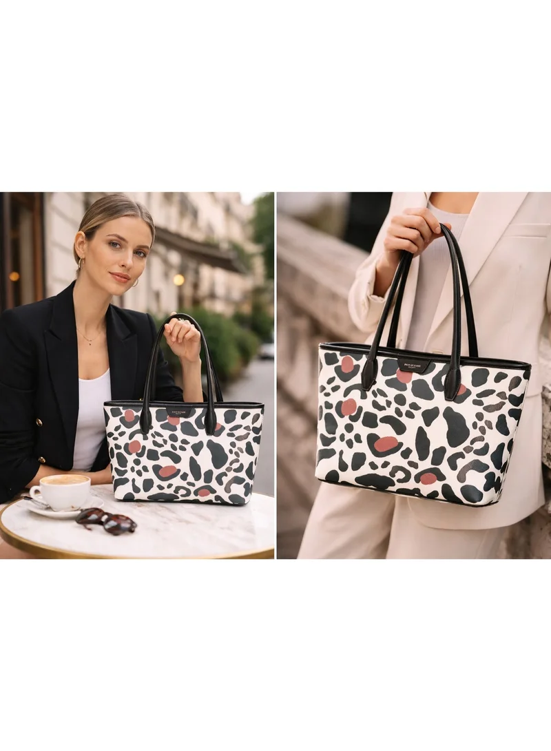 David Jones  David Jones cow print Large Tote bag- Shoulder tote bag for casual and everyday model cm7676- funky design David Jones Leather bag for women for Women | Best Price UAE