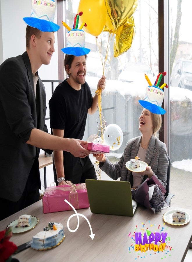 Vaulted Skulls & Co Happy Birthday Hat | Birthday Cake Hat | Funny Celebration Hats | Birthdays Hats | Multicolor | One Size Fits Most | Adult - Image 4