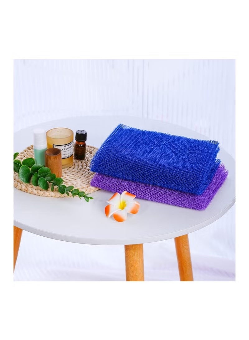 2-Piece African Net Bath Sponge Exfoliating Long Body Scrubber Tight Weave Beauty Skin Smoother Tower Bath Cloth Porous Stretches Back Washcloths For Daily Use Or Stocking Stuffer - Image 4