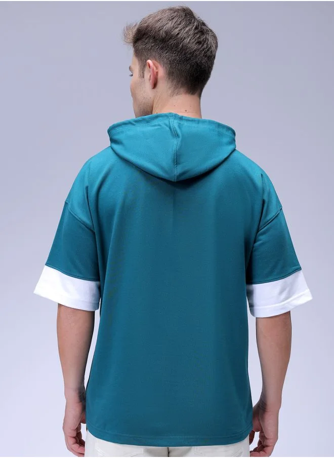 شركة المرآب الهندية Men Oversized Batman Overhead Hooded Sweatshirt
