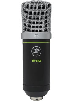 MACKIE EM-91CU+ Large-Diaphragm USB Condenser Cardioid Microphone Includes Shockmount with Headphone Output and Onboard Mute