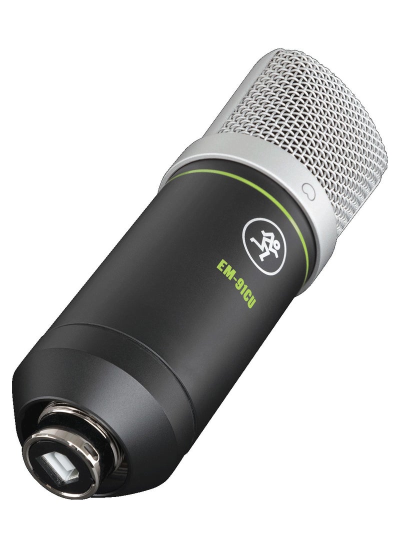 Mackie MACKIE EM-91CU+ Large-Diaphragm USB Condenser Cardioid Microphone Includes Shockmount with Headphone Output and Onboard Mute  - Image 4
