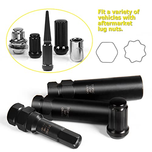 Topec 16 SAE Metric Piece Locking Lug Master Key Set, Wheel Lock Removal Kit for the Purpose of Easily Removing Locking Lug Nuts on Aftermarket Wheels - Image 5